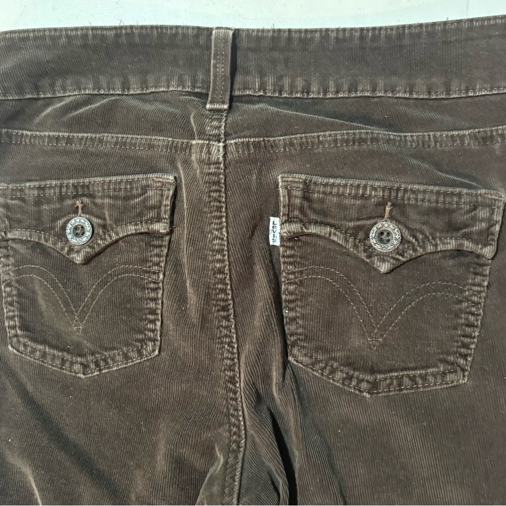 Levi's Dark Brown Corduroy Jeans | Slender Boot Cut  | Size 6 - Picture 5 of 10